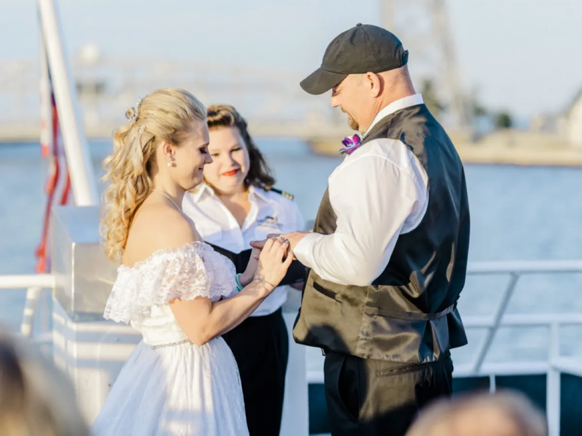 a group of people standing next to a person
