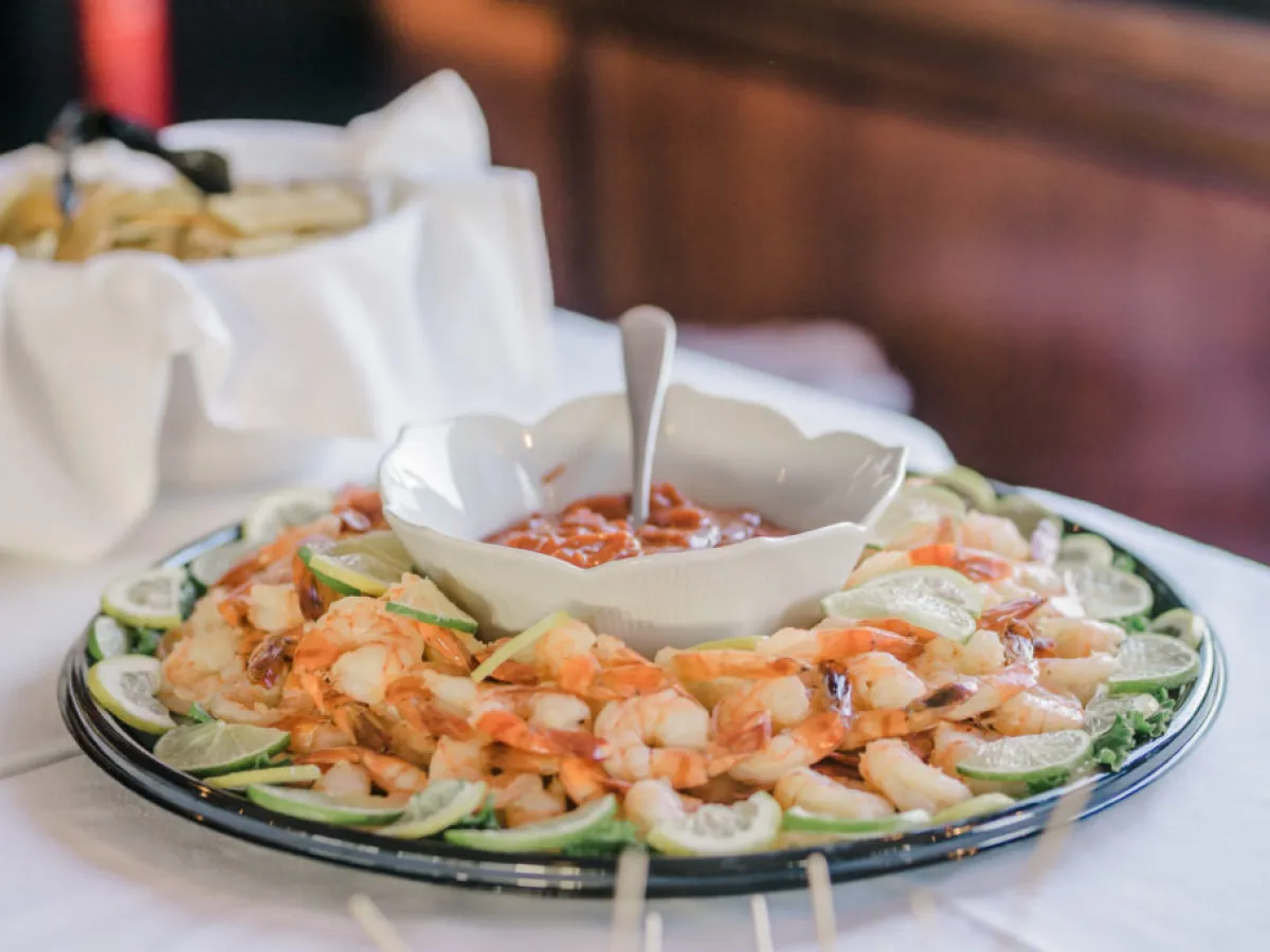 a plate of food on a table