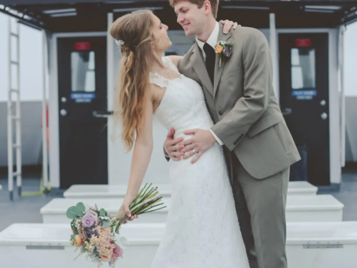 a person wearing a wedding dress