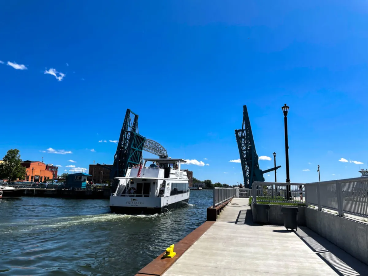 a bridge over a body of water
