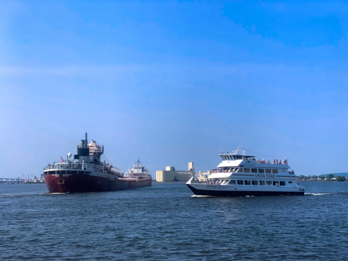 a large ship in a body of water