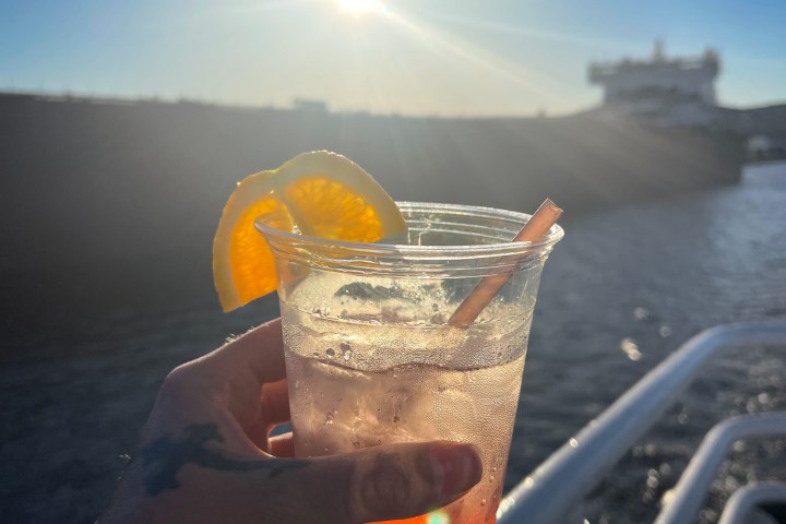 a hand holding a glass of water