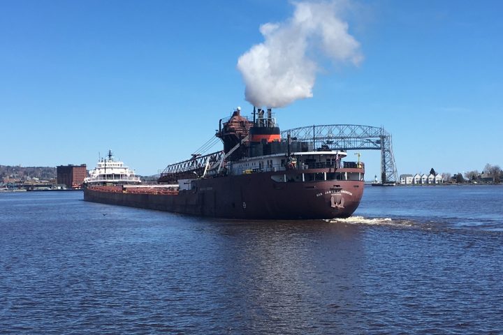 a large ship in a body of water