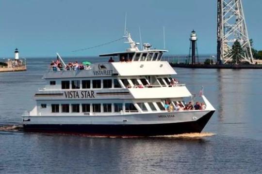 a large ship in a body of water