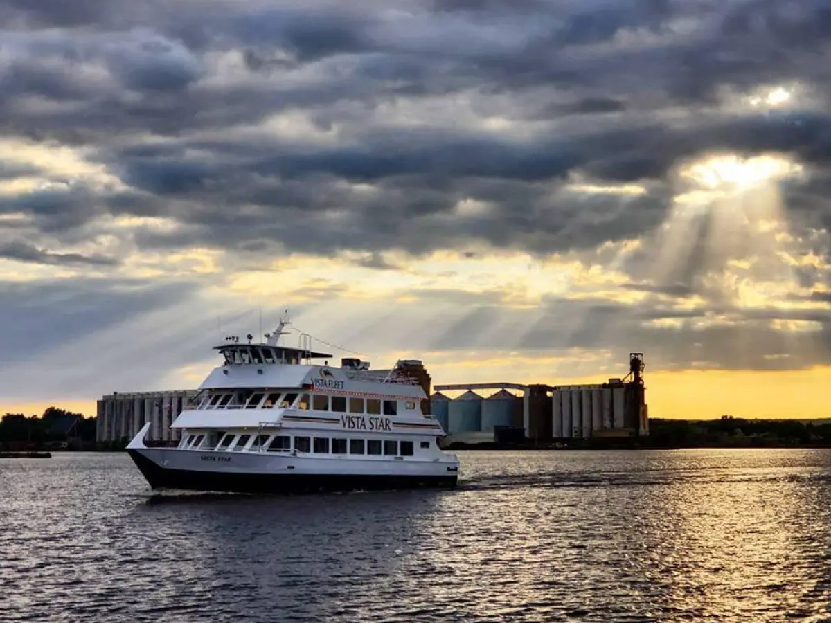 a large ship in a body of water