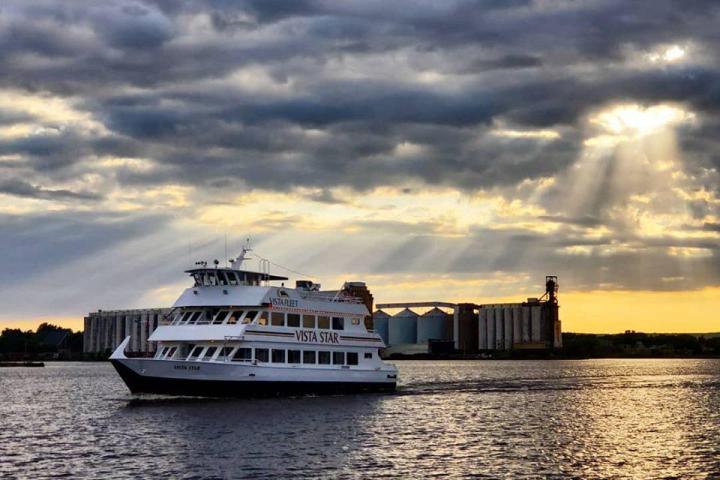 a large ship in a body of water