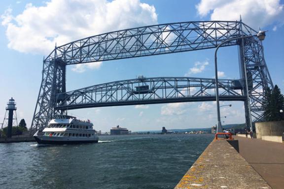 a bridge over a body of water