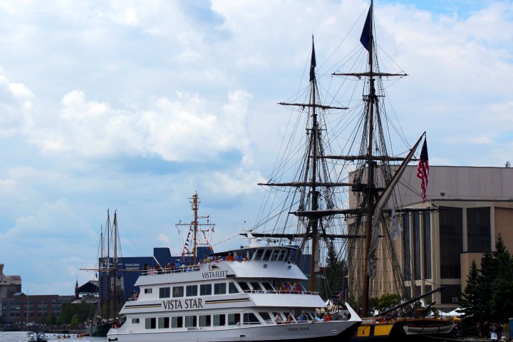 a large ship in a body of water