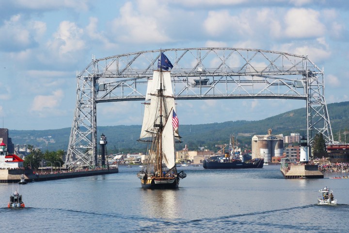 a large ship in a body of water